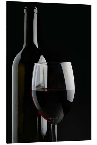 Aluminium print Good red wine