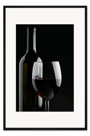 Gerahmter Kunstdruck Guter Rotwein
