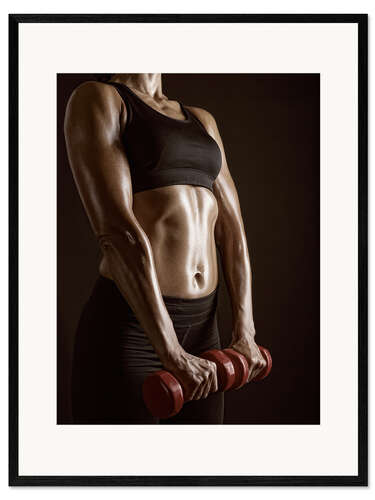 Impressão artística com moldura workout