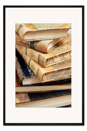 Gerahmter Kunstdruck Bücher