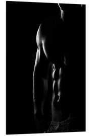 Magnettafel Durchtrainiert, Schwarz-Weiß