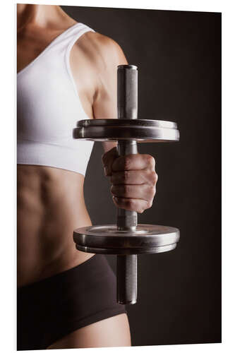 PVC print Sportswoman Dumbbell Training