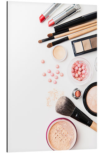 Tableau en aluminium Pinceaux et maquillage