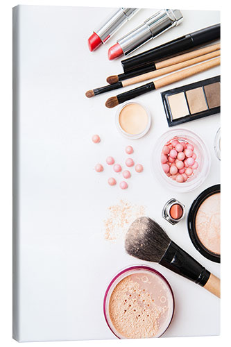 Lienzo Brochas y maquillaje