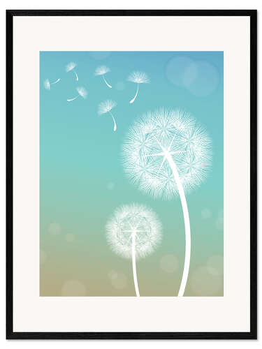 Framed art print Delicate Dandelion
