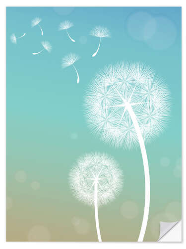 Sticker mural Delicate Dandelion