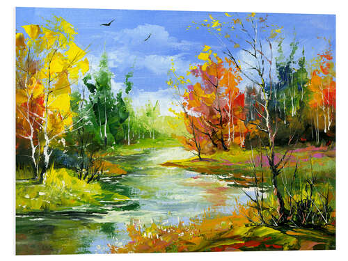 Foam board print Autumn landscape