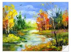 Wandsticker Herbstliche Landschaft