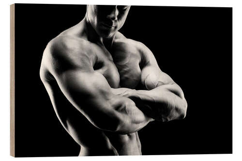 Puutaulu Bodybuilder with arms crossed