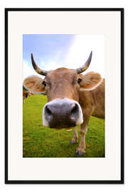 Gerahmter Kunstdruck Kuh Erna