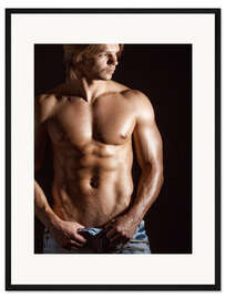 Gerahmter Kunstdruck Sexy junger Mann