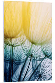 Magnettafel Silhouetten in gelb bis lila