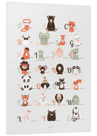 Foam board print abc animals   english