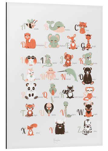 Alubild Tier-Alphabet (Französisch)
