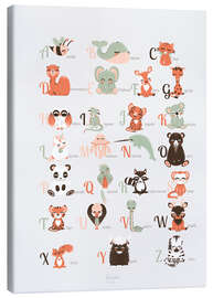 Canvas print ABC animals (French) - Kanzilue