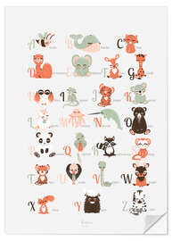 Wall sticker ABC animals (French)