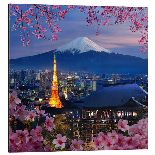 Gallery Print Tokyo Tower und Mt. Fuji