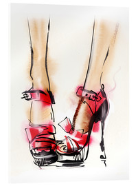 Stampa su vetro acrilico  Red High Heels