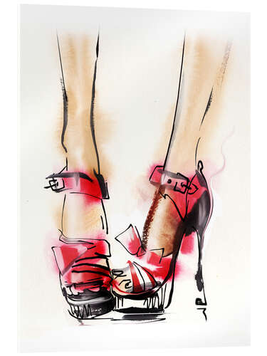 Acrylic print Red High Heels