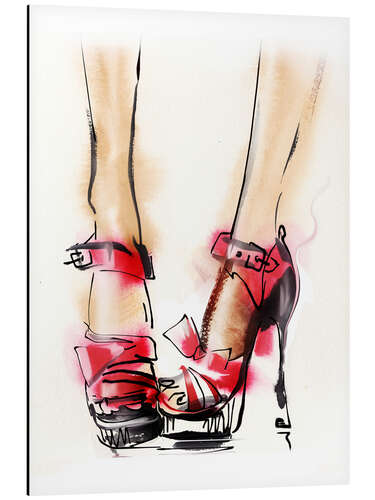 Aluminium print Red High Heels