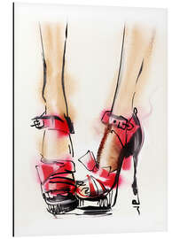 Aluminium print Red High Heels