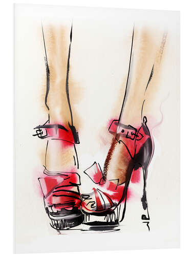 Foam board print Red High Heels