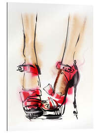 Quadro em plexi-alumínio Red High Heels