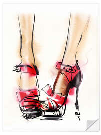 Adesivo murale Red High Heels