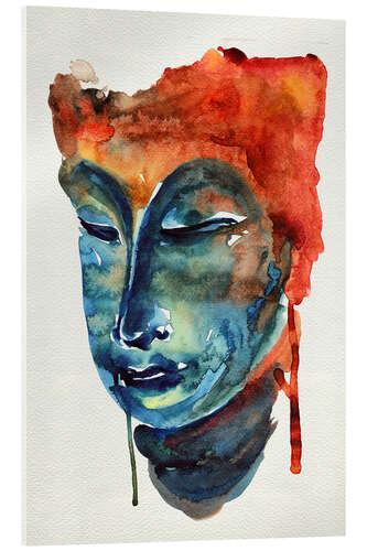 Acrylglasbild Buddha-Aquarell