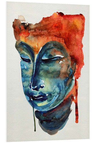 Tableau en PVC Bouddha en aquarelle