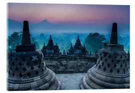 Tableau en verre acrylique  Temple de Borobudur à Java