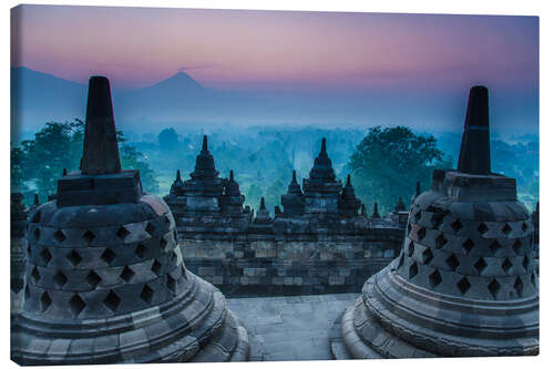 Leinwandbild Borobudur Tempel, Java