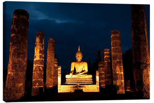 Lerretsbilde Buddha in Sukothai, Thailand