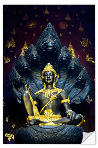 Selvklebende plakat Bodhisattva, guden i det sørlige Thailand