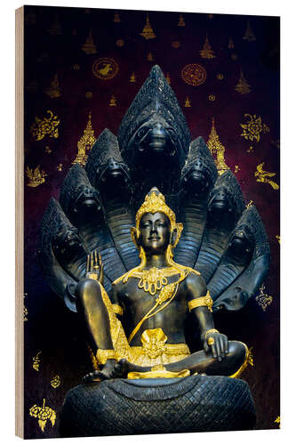 Obraz na drewnie Bodhisattva, the God of southern Thailand