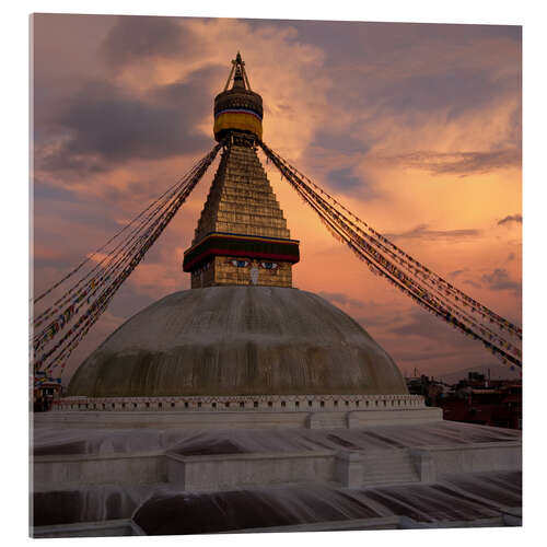 Obraz na szkle akrylowym Buddhist Shrine Boudhanath Stupa in Nepal, Kathmandu