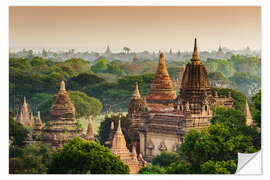 Selvklebende plakat Temple of Bagan in Mandalay, Myanmar