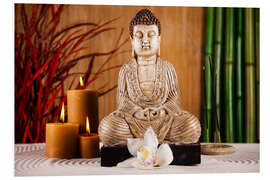 PVC-taulu Buddha with candle