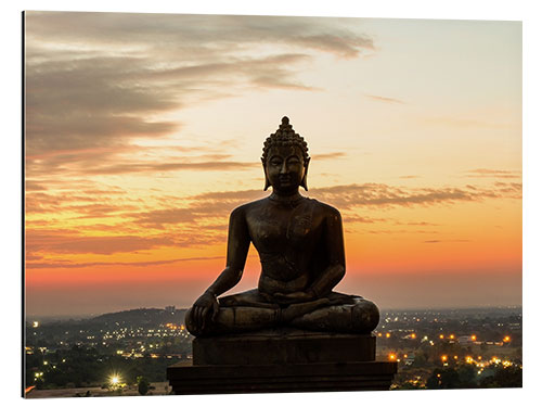 Aluminium print Buddha statue at the temple Phrabuddhachay