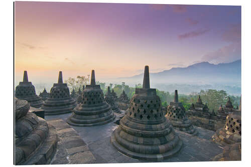 Gallery print Sunrise Borobudur Temple Stupa in Yogyakarta