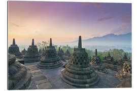 Gallery print Sunrise Borobudur Temple Stupa in Yogyakarta