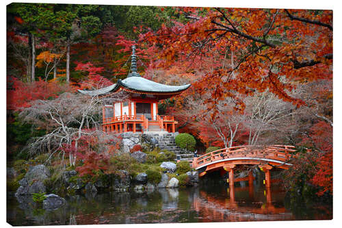 Canvas print Daigoji Temple, Kyoto in autumn