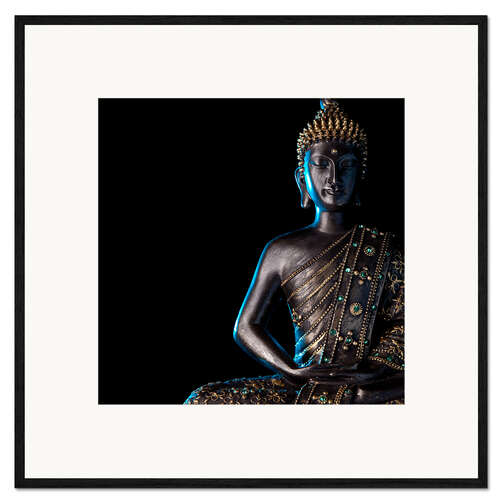 Ingelijste kunstdruk Buddha's Gold