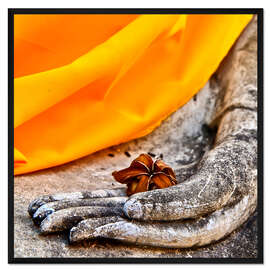Gerahmter Kunstdruck Hand des Buddha