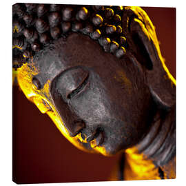 Lærredsbillede  the face of a Buddha