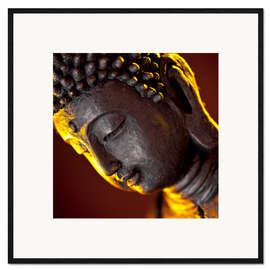 Impresión de arte enmarcada the face of a Buddha