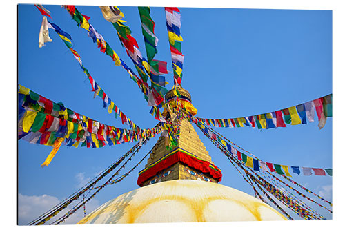 Aluminium print Boudhanath Stupa, Kathmandu