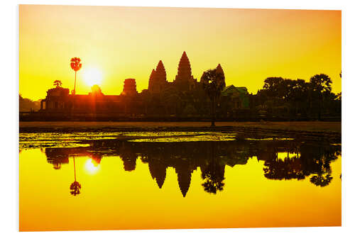 Tableau en PVC Lever du soleil à Angkor Vat au Cambodge