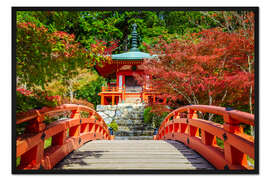 Gerahmter Kunstdruck Tempel in Kyoto