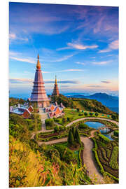 Foam board print Pagoda, Doi Inthanon national park